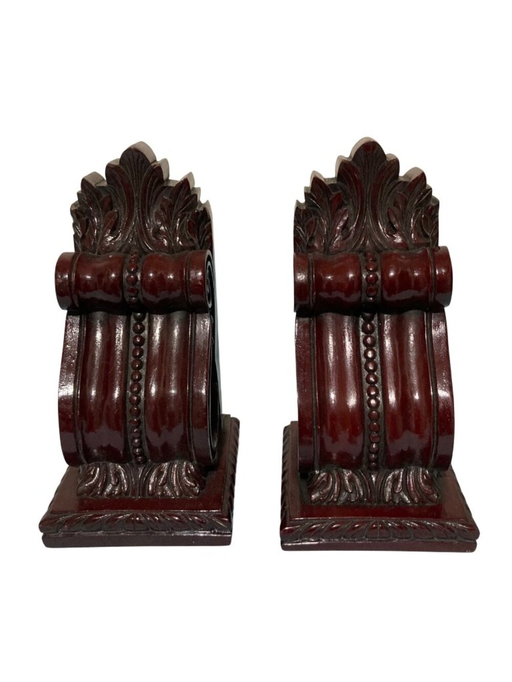 Acanthus Leaf Architectural Curtain Rod Holder Corbels Shelf Set Of 2